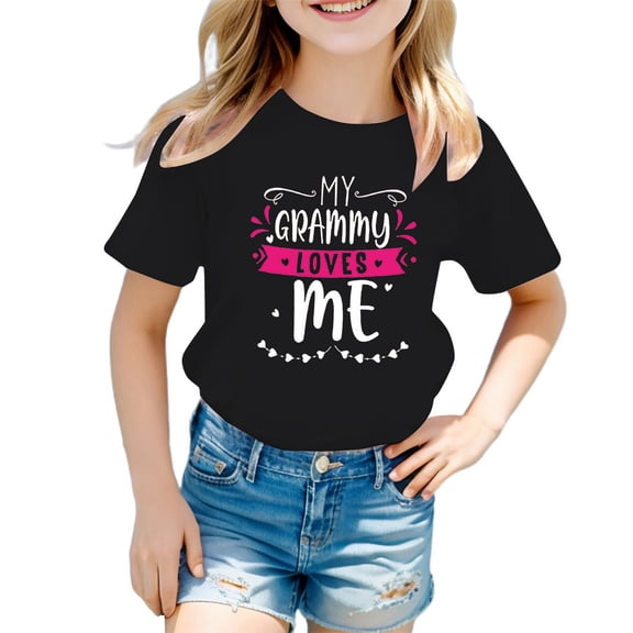 LUOGENLI Girls T Shirts Valentine's Day Size 10-12 Kid Girls Cute Graphic Round Neck Short Sleeve Tee Summer Casual T Shirt Girls Spring St. Patrick's Day T Shirts Size 6/7 Black 5-6 Years