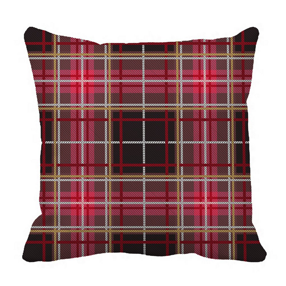 Faweijlr christmas cover 18x18 inch christmas ornament christmas pillow ECZJNT tartan plaid Christmas decoration scottish ornament Pillow Case