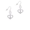 thumbnail image 2 of Delight Jewelry Silvertone Heart Peace Sign Silvertone Leaf French Earrings, 2 of 5