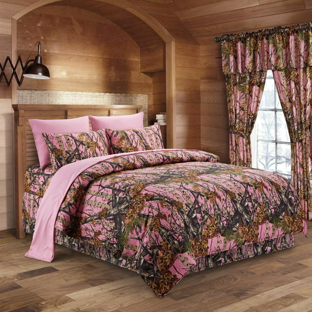 Regal Comfort Camo Bedding Set, Pink Camo Twin Bedding