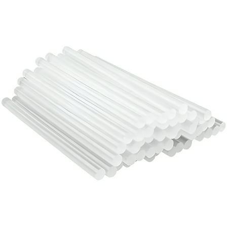 ICERUN Hot Glue Sticks for Large Hot Glue Guns | 脴 11 mm | 20 cm Long | 50 Pieces Clear Transparent