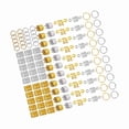 thumbnail image 4 of 110 piezas de anillos para trenzas de pelo, pinzas para el pelo de tres capas, bucles decorativos para mujeres y niñas, 4 of 14