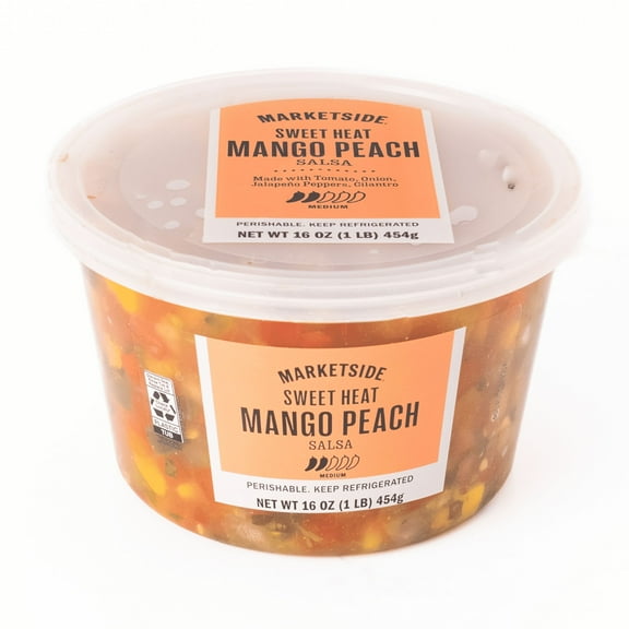 Marketside Sweet Heat Mango Peach Salsa, Gluten-Free, 16 oz, Refrigerated