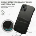 thumbnail image 5 of SaniMore Case for iPhone 15 Plus 6.7" 2023, Card Slots [Up to 2] Wear-resistant PU Leather Skin Shockproof PC Backplane Anti-fall Slim Lightweight Shell for iPhone 15 Plus, Black, 5 of 8