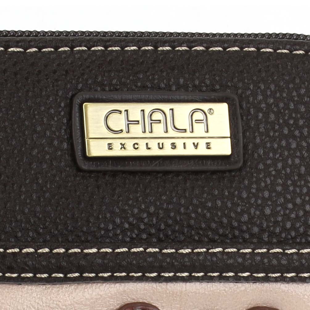 CHALA Crossbody Cell Phone Purse | Women's Wristlet Handbags with Adjustable Strap (Ivory_Sunflower)