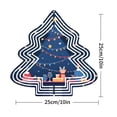 thumbnail image 7 of Stylish Metal Hanging Christmas Tree Wind Spinner - Colorful Design with Festive Ornaments for Garden & Yard Decor, 7 of 7