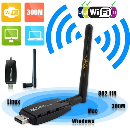 TSV 300Mbps Wireless USB WiFi Network Adapter Dongle LAN Card 802.11b/g/n