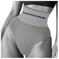 thumbnail image 2 of HUPOM Womens Thongs Underwear Panties For Girls High Waist Activewear None Elastic Waist Gray M, 2 of 5