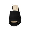 thumbnail image 6 of BLISSFUL STEP Women's Slide Heels Mules Slip on Block Heel Sandals Black 8.5, 6 of 6