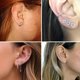 thumbnail image 3 of Pendientes de tuerca ALEXCRAFT de plata de ley 925, juego de 6 pares para mujer, 3 of 6