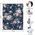 thumbnail image 4 of Pioneer Flower Floral Print Pattern Blanket,Comfortable Soft Flannel Throw Blanket,All Season,Warm Lightweight Blankets for Sofa Bed Couch Living Room Chair,30"x40", 4 of 4