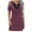 Purple, variant on ChaoHeng Dresses for Girls under $10 Trendy Dresses for Women 2025 Classy Women's Summer Off Shoulder Loose V-Neck Short Sleeved Patchwork Fake Two-piece Dress