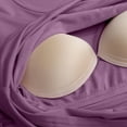 thumbnail image 5 of Women's Modal T Shirt Bra Long Sleeve Pajama Yoga Top Padded Casual Top Tee Shirt with Built In Bra Basic T-Shirts Solid Color Women's Bottom Long Sleeved Shirt and Underwear, 5 of 8