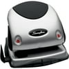 Swingline 20-Sheet Easy View Two-Hole Punch, 1/4" Holes, Plastic, Black/Silver