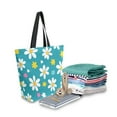 thumbnail image 2 of FORMRS Womens Canvas Tote Bag with Zipper Inner Pocket Shoulder Handbag, Small Daisy, 2 of 7