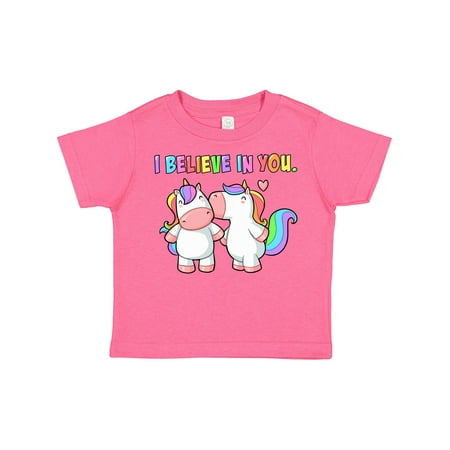 

Inktastic I Believe in You Cute Rainbow Unicorns Gift Toddler Boy or Toddler Girl T-Shirt