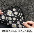 thumbnail image 6 of Black Daisy Flower White Blooms Pattern Door Rugs,Washable Non Slip Door Mats Indoor,Decorative Door Mats,Entry Mat Indoor for Entrance,Bedroom,Kitchen,Bathroom,30"x17", 6 of 6