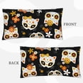 thumbnail image 3 of Bingfone Cat Skulls and Flowers Printed Pillowcase 20x36 inches - Standard Pillow Cases with Envelope Closure,Gifts for Women Men, 3 of 9