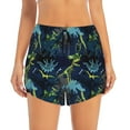 thumbnail image 2 of Gaeub Cartoon Dinosaur Print Women's Athletic Shorts,High Waisted Running Shorts,Pocket Sporty Short,Gym Elastic Workout Shorts-Small, 2 of 7