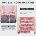 thumbnail image 6 of Red Christmas Apron-Garden Aprons for Women with Pockets-Cotton Linen Waterproof Kitchen Cooking Gardening Aprons Adjustable for Kitchen,Cooking,BBQ and Salon 32"x27", 6 of 7