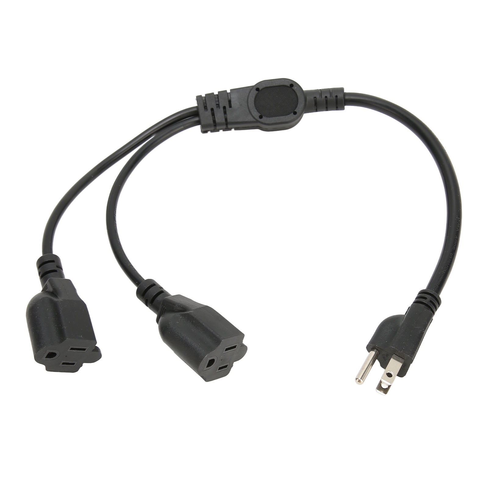 3 Prong Y Splitter Cable, Male To Female Plug And Play Safe US Plug 100-240V Effective Outlet Saving Extension Y Splitter Power Cable  For Outdoor
