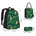thumbnail image 2 of Disketp St Patrick's Day9 Large Capacity Backpack Lunch Bag Pencil Case Combination 3 Piece Set for Student, 2 of 7