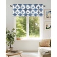 thumbnail image 6 of Bohemia Valances for Windows Blue Argyle Pattern Ethnic Style Retro Abstract Valance Rod Pocket Light Filtering Short Window Treatments Curtains for Kitchen Bathroom Living Room Bedroom, 60 x 18 Inch, 6 of 7