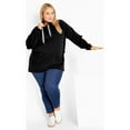 thumbnail image 2 of Avenue Women's Plus Size Frill Plain Hoodie, 2 of 2