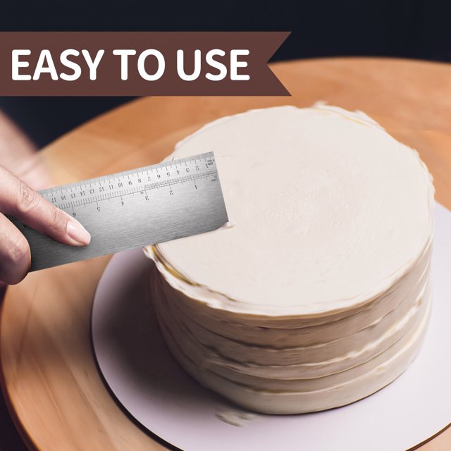 Baohd Cake Cream Scraper Home Bakery Universal Baking Accessories Stainless Steel Manual Surface Smoother Bakeware Accessory