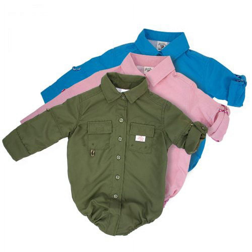 Bullred Unisex One Piece Onesie Fishing Shirt Pink Size 12M