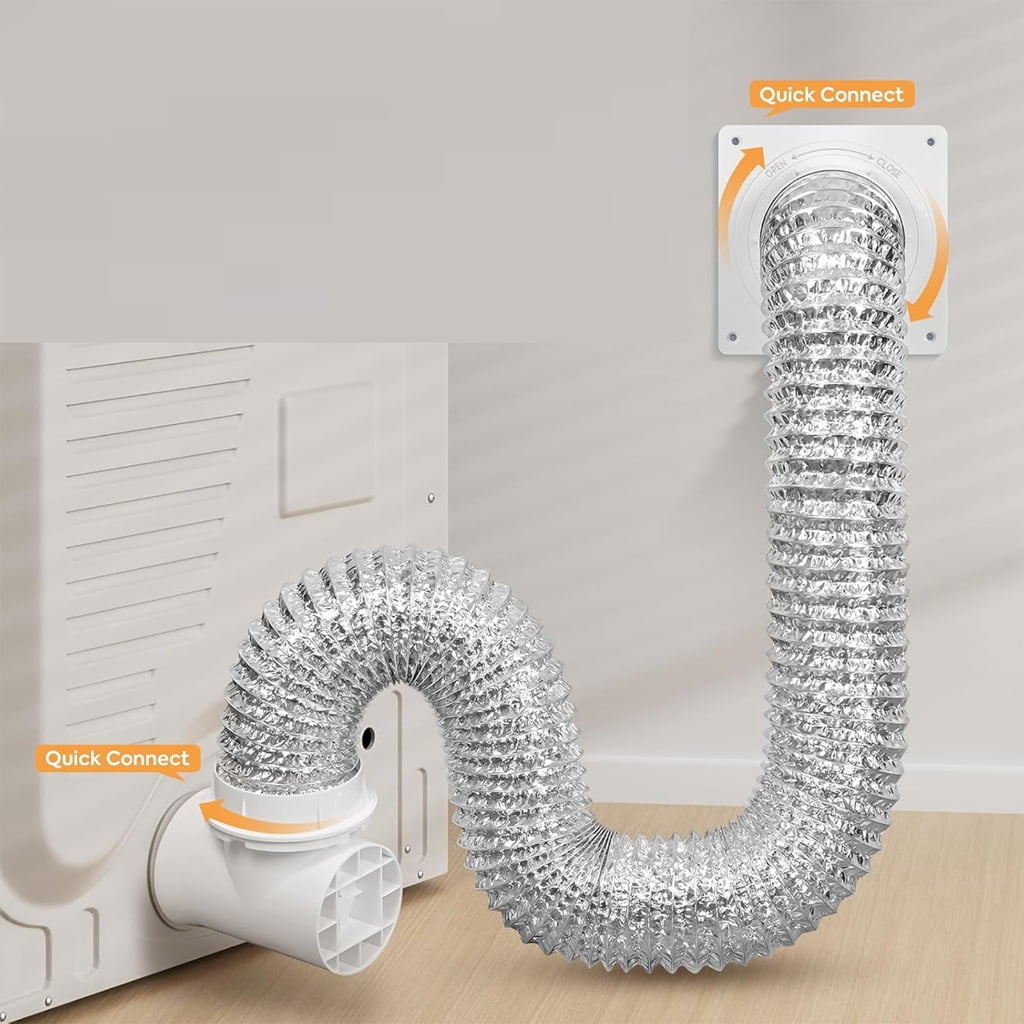 PatungKu Flexible Aluminum Ducting Dryer Vent Hose for HVAC Heating Cooling Ventilation