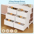 thumbnail image 5 of Loft Bed Twin Size with Desk, 6 Storage Drawers and Bookshelf, Metal Loft Twin Bed Frame with USB Charging Station, LED Lights, Storage Shelf, Full-Length Guardrail & Ladder, White, 5 of 10