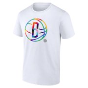 Men's White Brooklyn Nets Team Logo Pride T-Shirt