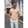 thumbnail image 2 of COOFANDY Men's Henley Shirts Short Sleeve Casual Summer Slim Fit Tee Shirt Plain Basic Knit T-Shirts, 2 of 6