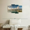 thumbnail image 2 of Elephant Stock Honolulu Hawaii Aerial Wall Art - Horizontal Multi Panel Canvas - Living Room Wall Decor - Places Multi Panel - Gray And Teal Decor - 36" x 22", 2 of 4