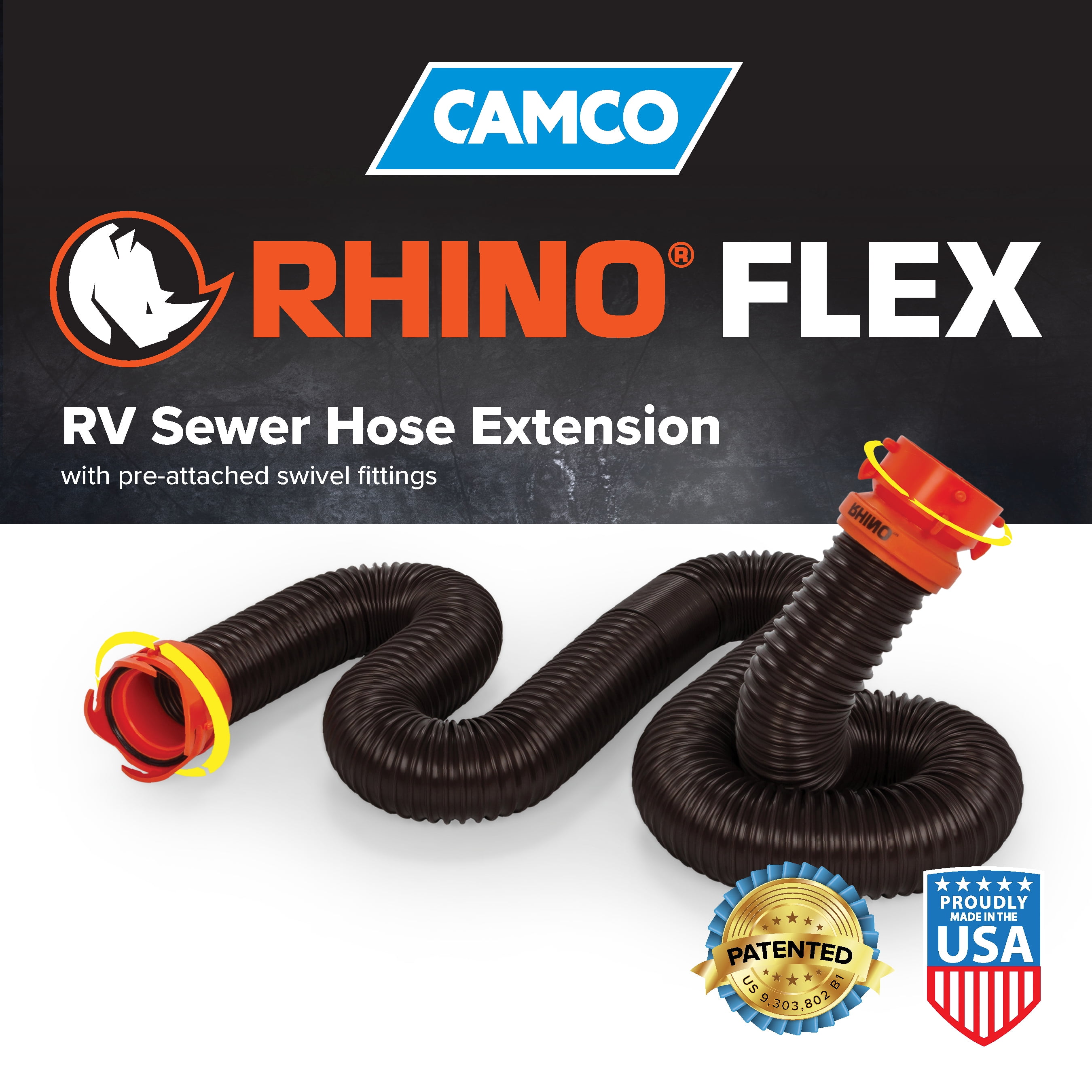 Camco - Brandclub - Camco RhinoFLEX 10' RV Sewer Hose Extension