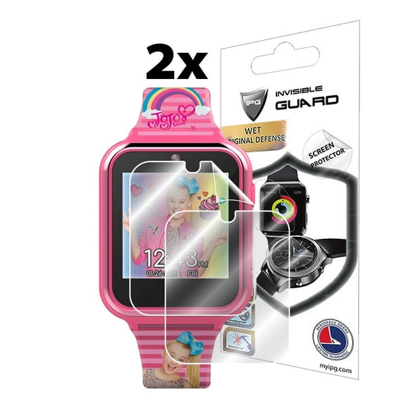 IPG for Jojo Siwa - Sega Sonic - Disney Princess - Marvel The Avengers - MineCraft Touchscreen Kids Watch Screen Protector 2 Units Invisible HD Clear Film Anti Scratch Guard-Smooth/Self-HealingBubble