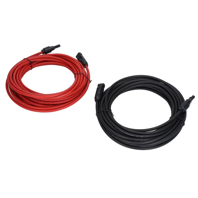 Cable de extensión de panel solar AWG, cable de extensión solar de extensión de panel solar de 2 piezas con conector hembra y macho Cable de extensión solar AWG Máxima confiabilidad