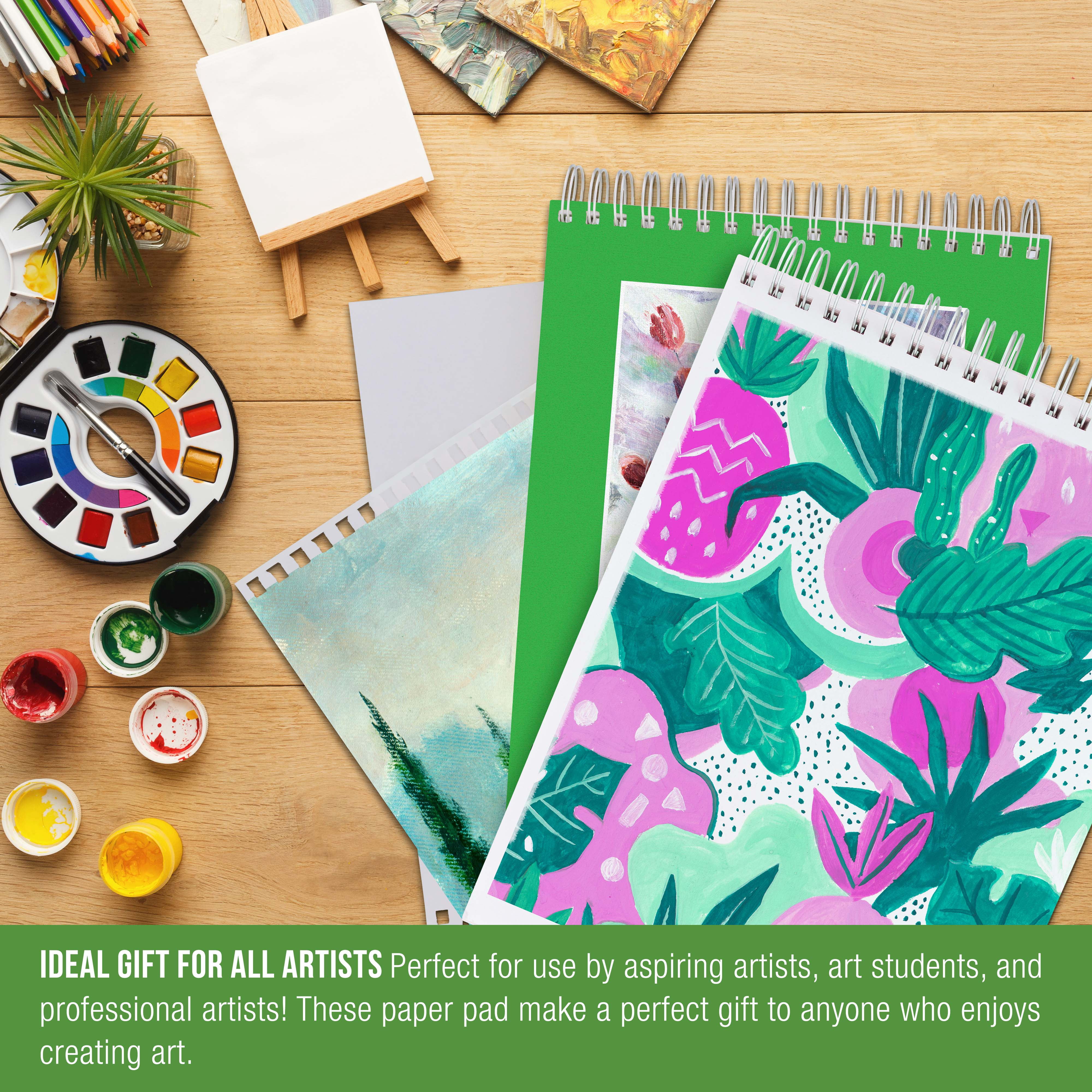 U.S. Art Supply 2 Packs of 11" x 14" Premium Extra Heavy-Weight Acrylic Painting Paper Pad 246lbs 12-Sheets