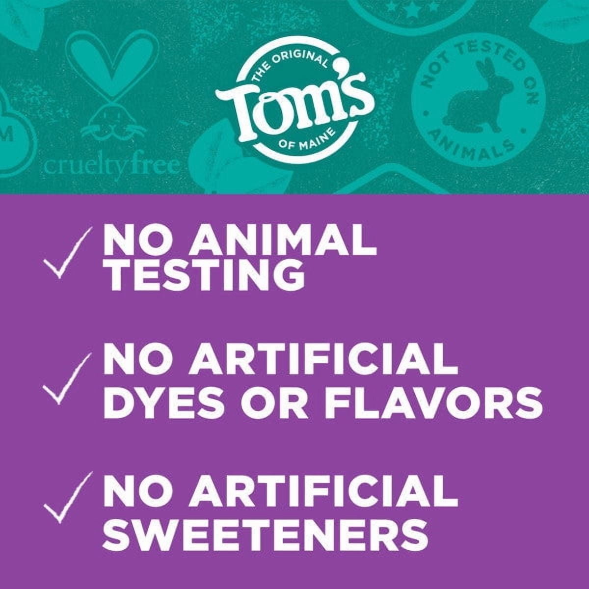 Tom's of Maine Whole Care Natural Toothpaste with Fluoride, Peppermint, 4.0 Oz - 3 Pack