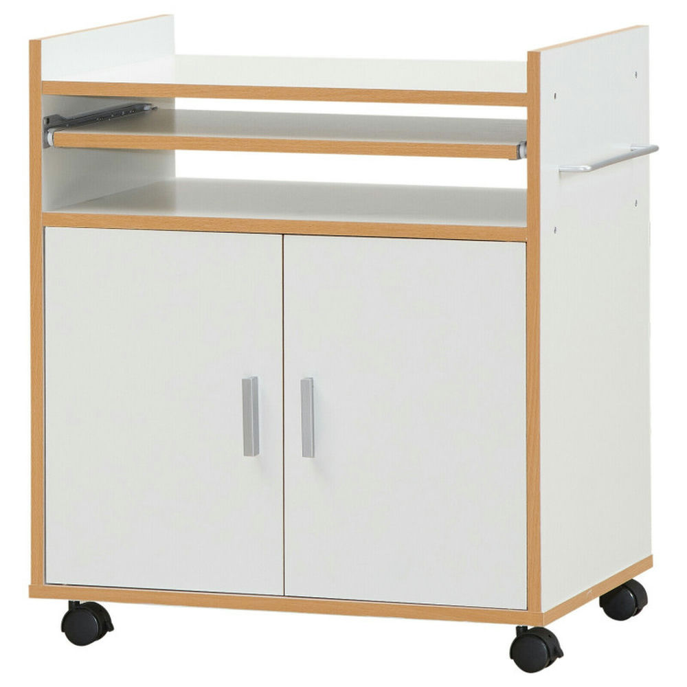 Finihen Rolling Storage Cabinet Cart, Kitchen Island Cart, Kitchen Island on Wheels with Removable Shelf and Towel Rack, for Kitchen, Dining Room, White Finihen Rolling Storage Cabinet Cart, Kitchen Island Cart, Kitchen Island on Wheels with Removable Shelf and Towel Rack, for Kitchen, Dining Room, White