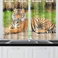 thumbnail image 2 of RYLABLUE Rideaux de Cuisine Motif Tigre, Deux Pièces 26x39 Pouces, 2 of 4