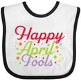 thumbnail image 3 of Inktastic Happy April Fools with Colorful Dots Boys or Girls Baby Bib, 3 of 4