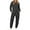 Black, variant on UVN Two Piece Outfits for Women Long Sleeve Hoodies Tops And Pants Pajamas Sets Casual Fall Winter Lounge Set with Pockets