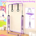 thumbnail image 6 of Ambifirner Gymnastics Bar Gymnastics Horizontal Bar with Adjustable Height Foldable Training Bar with Mat for Home Practice, 6 of 8