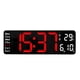 thumbnail image 1 of Methold Reloj de pared digital grande con control remoto, fácil de instalar y ahorro de energía Electrónica negro rojo, 1 of 6