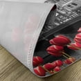 thumbnail image 5 of Ambesonne Black and White Place Mats Set of 4, Amsterdam Canal, Standard Size, Black White and Red, 5 of 6
