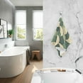 thumbnail image 2 of Yayeee 2 Pack Hand Towels for Bathroom 100% Cotton 16" x 28" Soft Absorbent Kitchen Towel, Green Abstract Shapes, 2 of 7