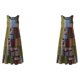 thumbnail image 2 of Qarigey Vestido estampado Vestido largo sin mangas Estilo bohemio Verano O-cuello Cintura alta Verde SG 2piezas, 2 of 6