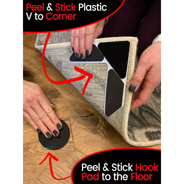 Asknoon Rug Gripper for Hardwood Floors, 12PCS Non Slip Rug Corner Grippers  for Area Rugs Under Rug Carpet Keep Corners Flat (Cloud-Shape) - Yahoo  Shopping